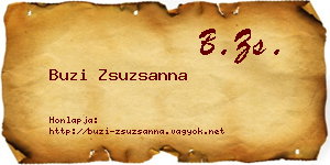 Buzi Zsuzsanna névjegykártya